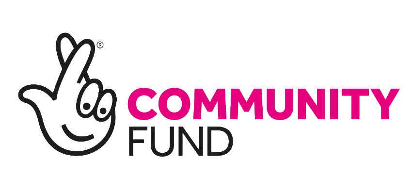 An image showing The National Lottery two fingers crossed icon with the text Community Fund